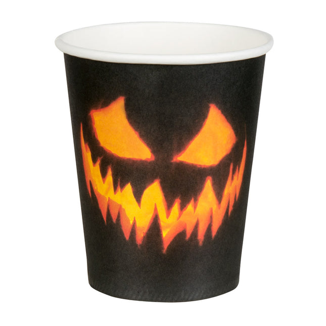 Kubki na Halloween Dyniowe Papierowe 210ml 10szt