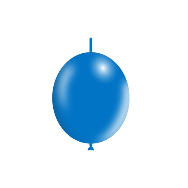 Balony z niebieskim guzikiem 30cm 50szt