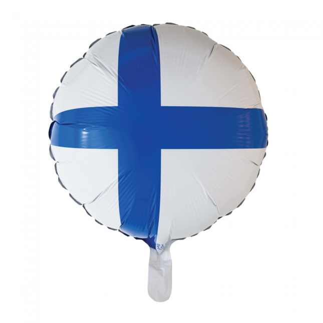 Balon helowy Flaga Finlandii 45 cm pusty