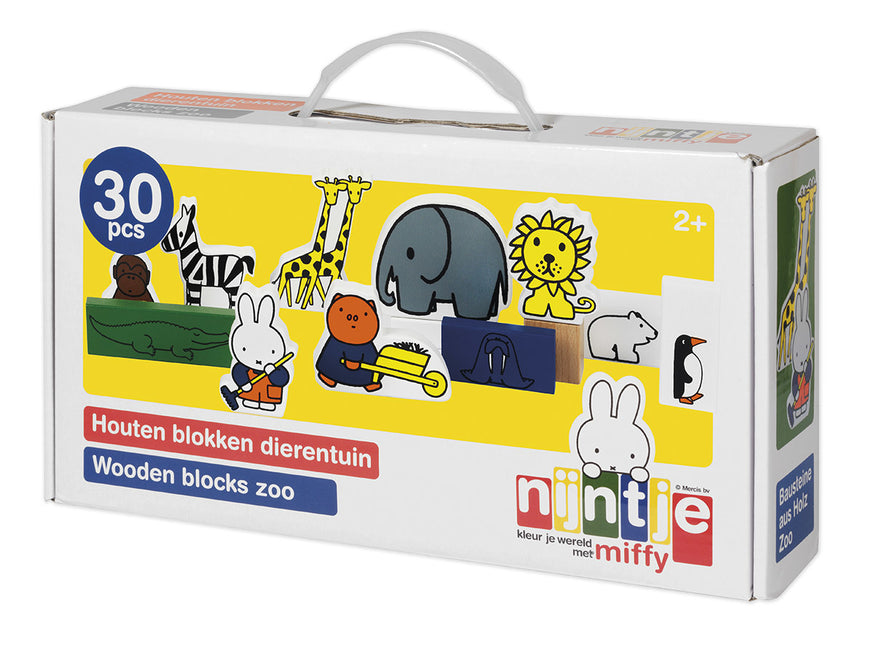 Drewniane klocki Miffy Zoo