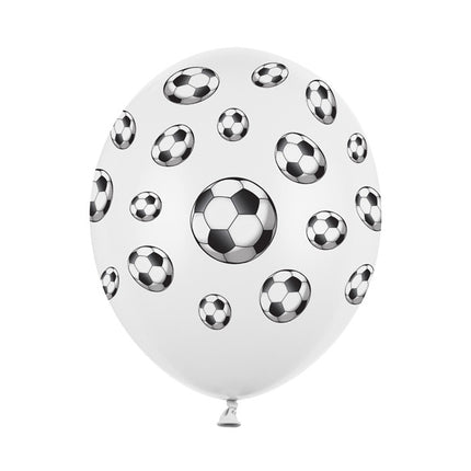 Balony piłkarskie białe 30cm 6szt