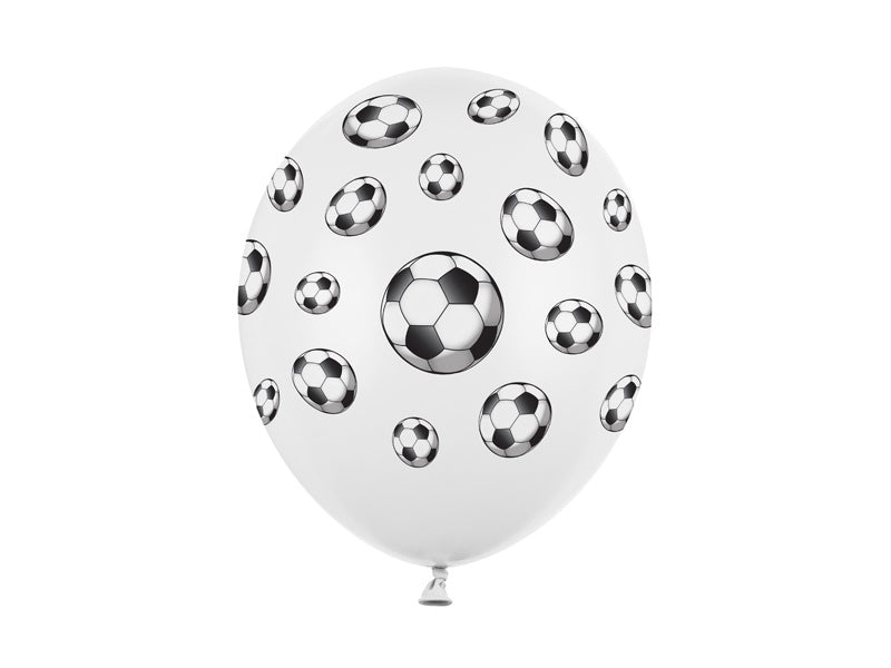 Balony piłkarskie białe 30cm 6szt