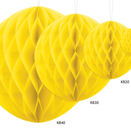 Kula o strukturze plastra miodu żółta 30 cm