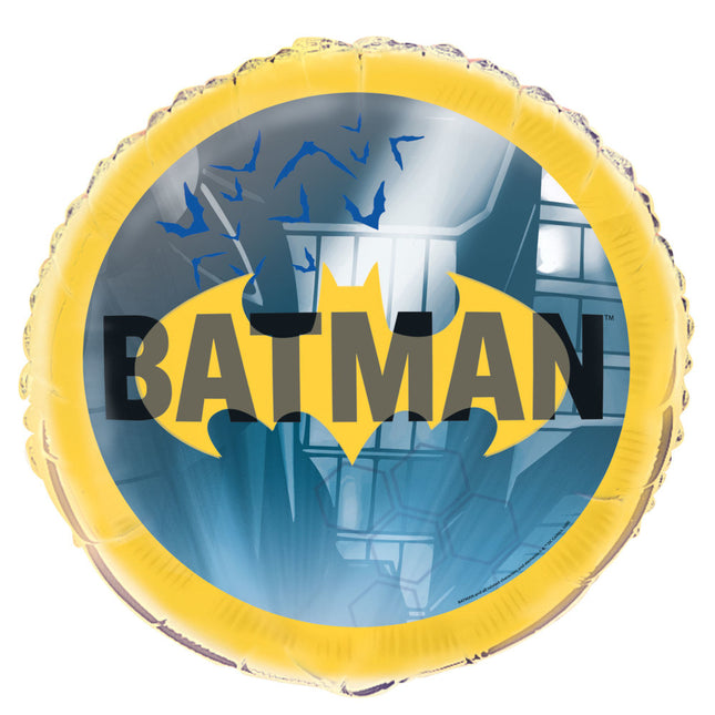 Balon helowy Batman okrągły 45 cm pusty
