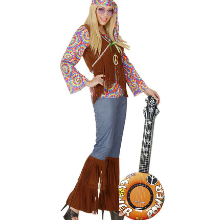 Hippie 60S Fake Banjo Orange Nadmuchiwane 1m