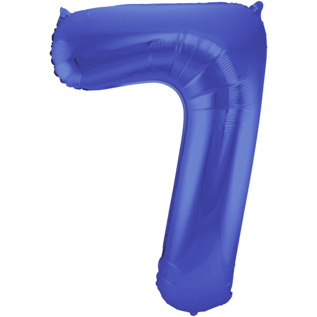 Balon foliowy Figura 7 Matt Blue XL 86 cm pusty