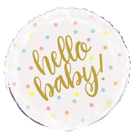 Balon helowy Hello Baby 45 cm pusty