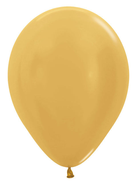 Balony Metallic Gold 30cm 12szt