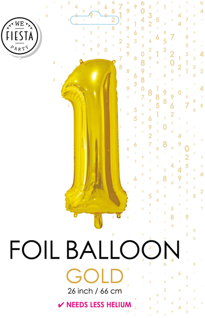 Balon foliowy Figurka 1 Gold 66cm