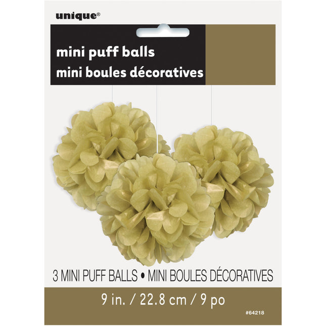 Pompon Gold 20cm 3szt