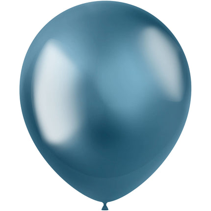 Balony niebieskie chrom 33cm 10szt