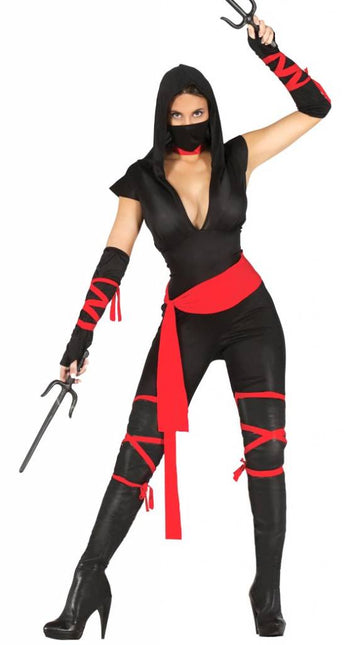 Czarny damski kostium ninja