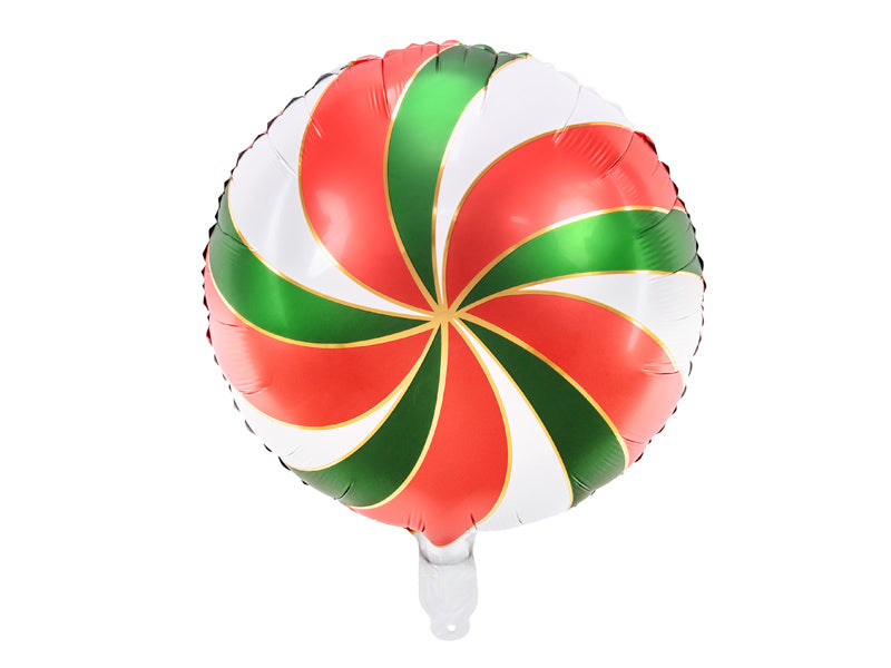 Balon helowy Candy Zielony Czerwony Pusty 35cm