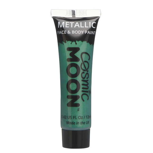 Cosmic Moon Metallic Face Paint Green 12ml