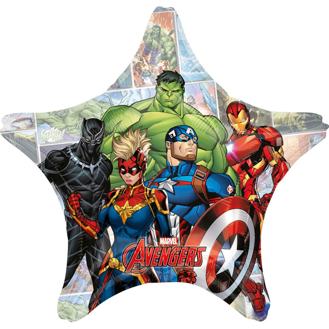 Balon helowy Avengers Star XL 71 cm pusty