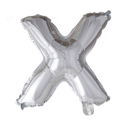 Balon foliowy litera x srebrny XL 102 cm pusty