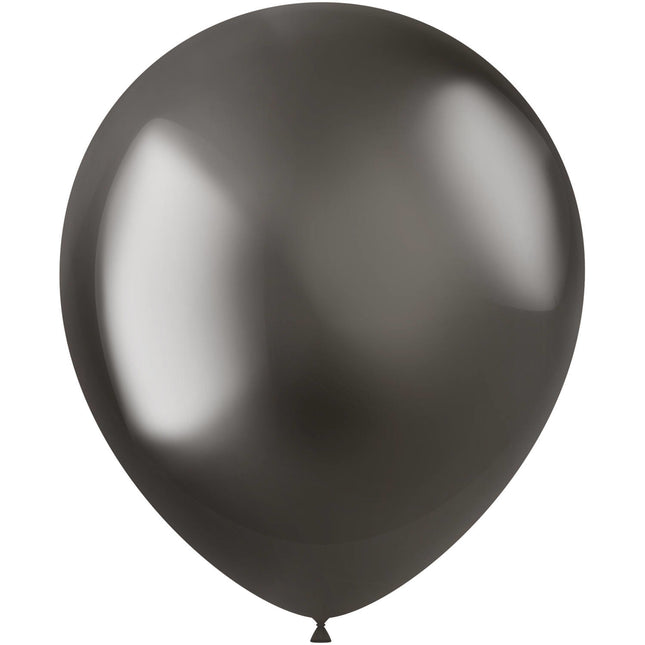 Balony ciemnoszare chrom 33cm 50szt