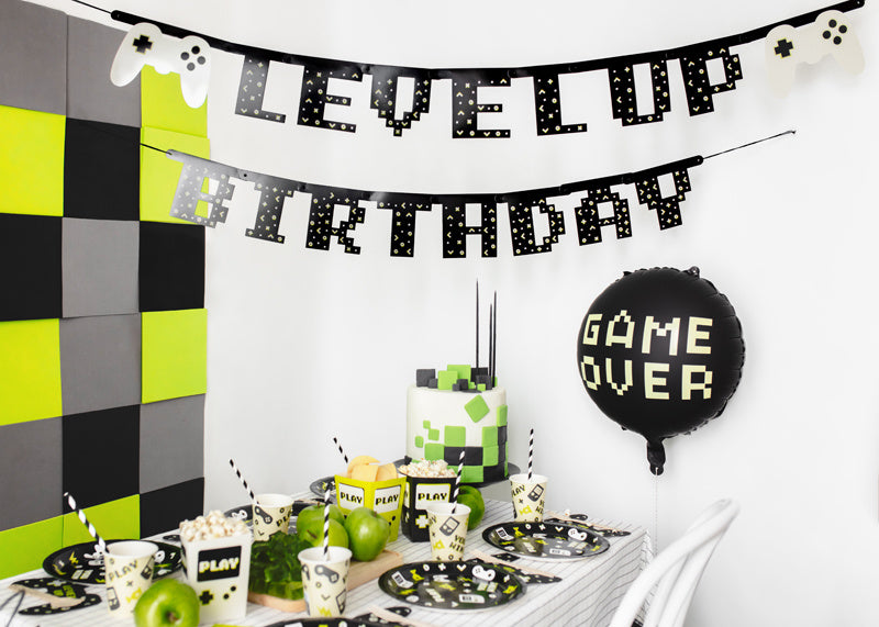 Baner na imprezę gamingową Level Up Birthday 2,5 m