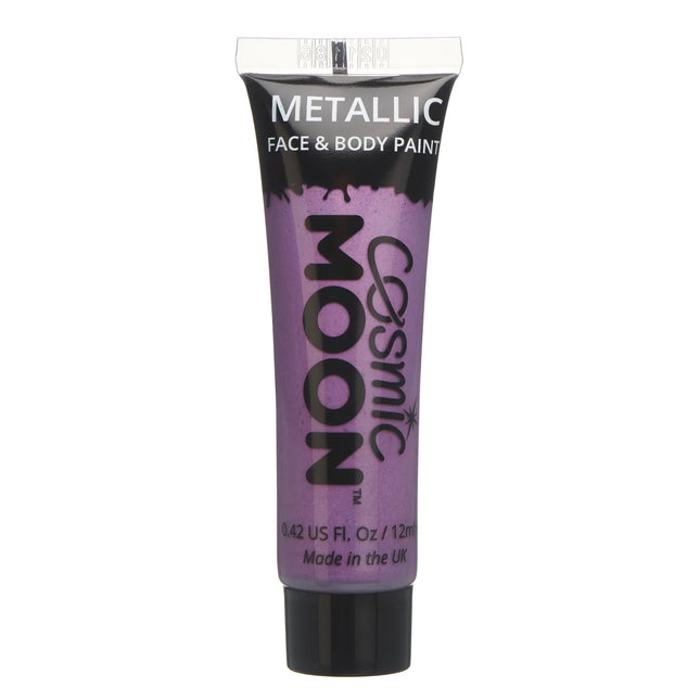 Metaliczna farba do twarzy Cosmic Moon Purple 12ml