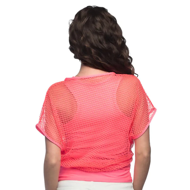 Fishnet Shirt Pink Ladies M-L | 40-46