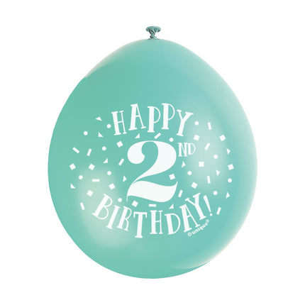 Balony Happy Birthday 2 lata 28cm 10szt