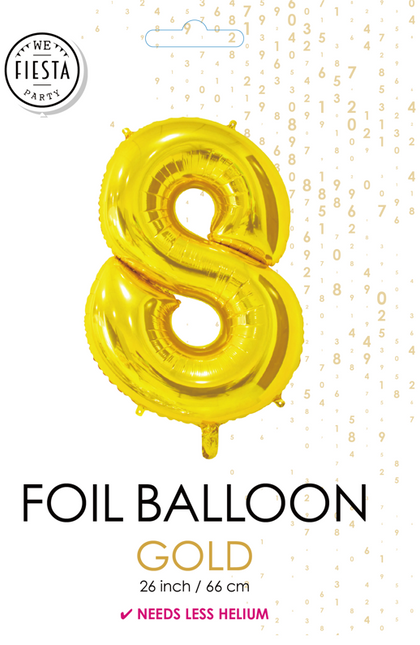 Balon foliowy Figura 8 Gold 66cm