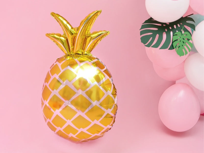 Balon helowy ananas złoty 63 cm