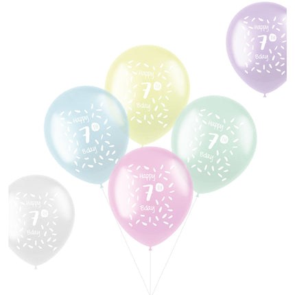 Balony Happy 7Th Bday 33cm 6szt