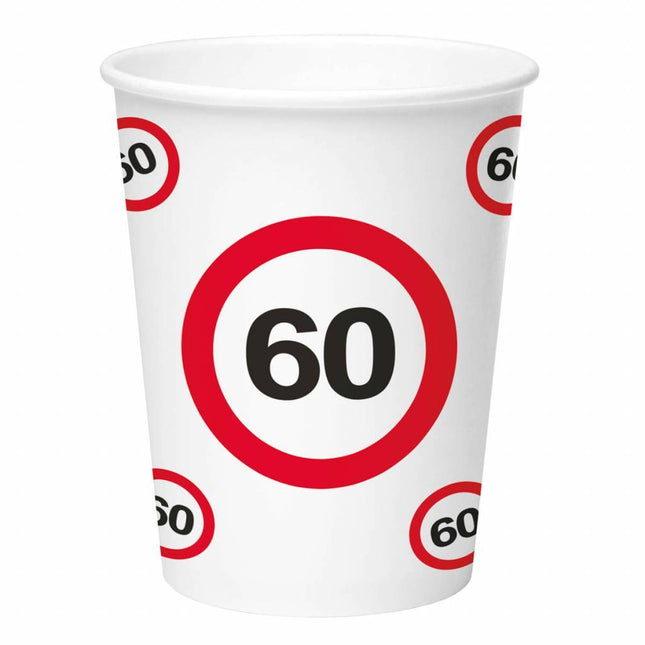 Kubki 60 Years Traffic Sign Cardboard 350ml 8szt