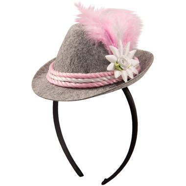 Opaska do włosów Oktoberfest Tiroler Hat Pink