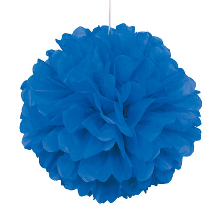 Pompon niebieski 40 cm