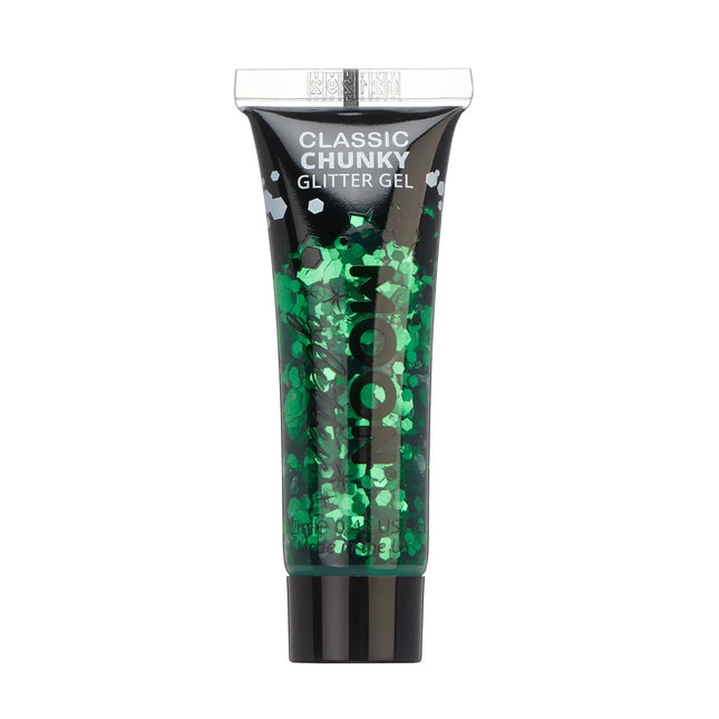 Moon Glitter Classic Chunky Glitter Gel Green 12ml