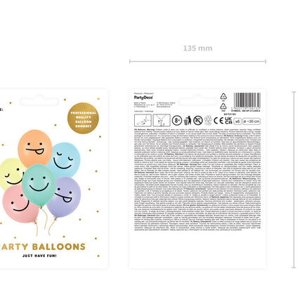 Balony z buźkami 30cm 6szt