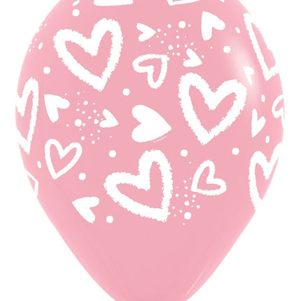 Balony Bright Hearts Mix 30cm 25szt