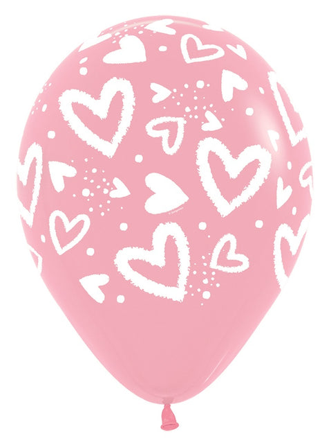 Balony Bright Hearts Mix 30cm 25szt