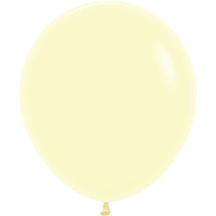 Balony Pastel Matte Yellow 45cm 25szt