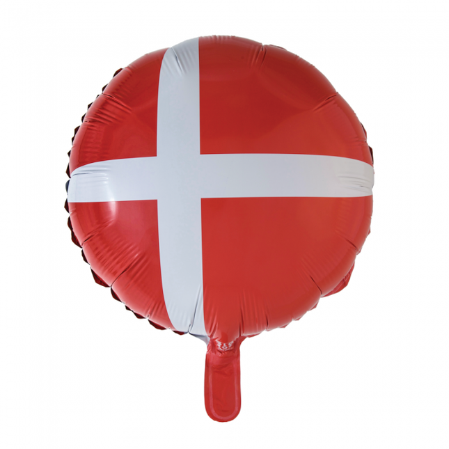 Balon helowy Flaga Dania 45 cm pusty