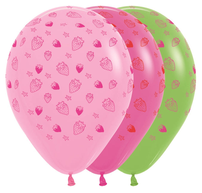 Balony Strawberry Mix 30cm 25szt