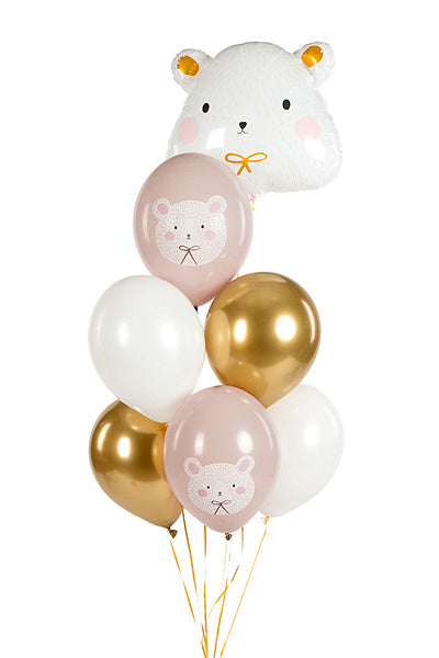 Balony miś polarny mix 30cm 6szt