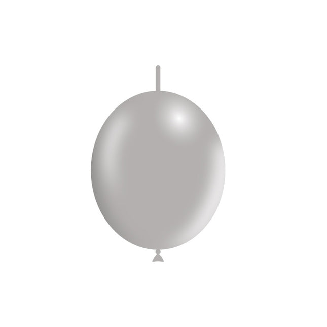 Szare balony z guzikami 30cm 50szt