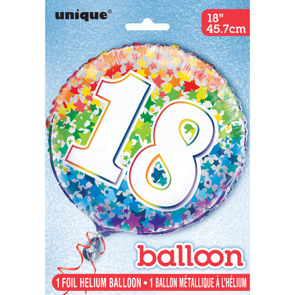 Balon helowy 18 lat Gwiazdy puste