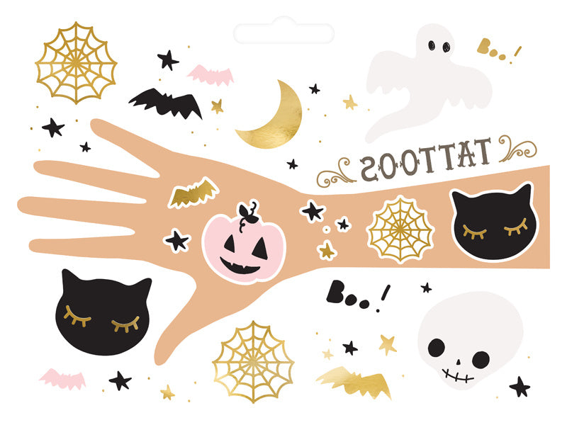 Halloweenowe tatuaże Boo 12szt