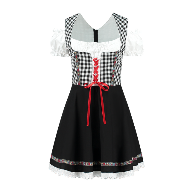 Oktoberfest Dirndl Dress Oktoberfest Black White Ladies