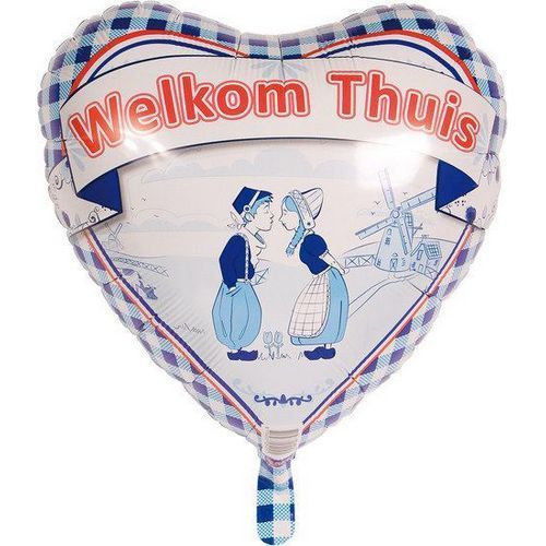 Balon helowy Welcome Home Delft Blue 45 cm pusty