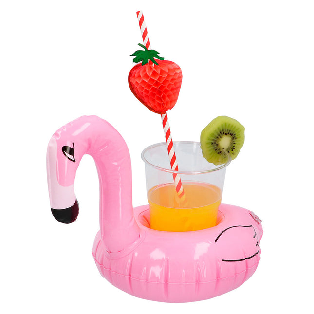 Nadmuchiwany uchwyt na kubek Flamingo 18 cm