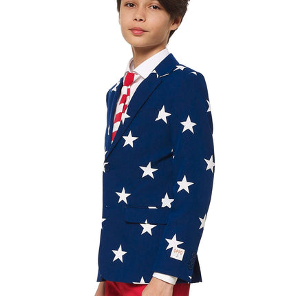 USA Stars Stripes Suit Boy Teen OppoSuits