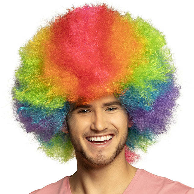 Kolorowa peruka afro clown