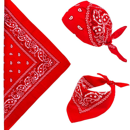 Czerwony szalik bandana