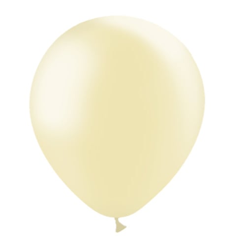 Balony metaliczne w kolorze kości słoniowej 30 cm 10 szt.