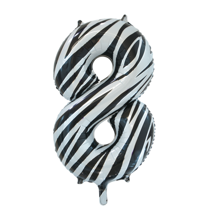 Balon foliowy Figurka 8 Zebra XL 86cm pusty